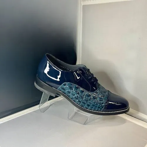 Stacy Baldwin Patent Hornback Dark Blue 153233