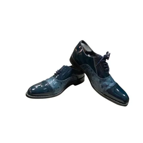 Stacy Baldwin Patent Hornback Dark Blue 153233