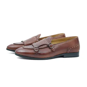 Studded Belgian Monk Straps