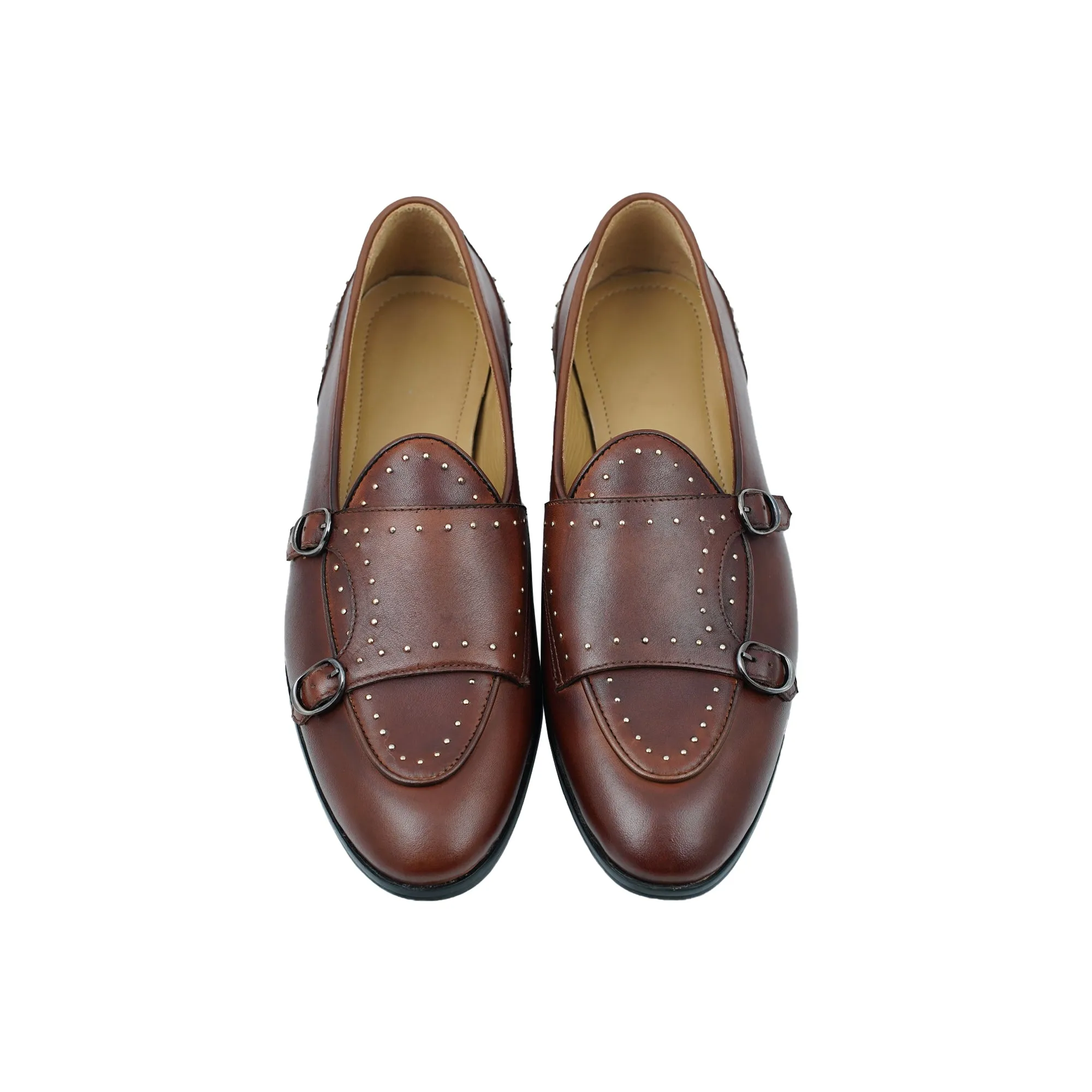 Studded Belgian Monk Straps