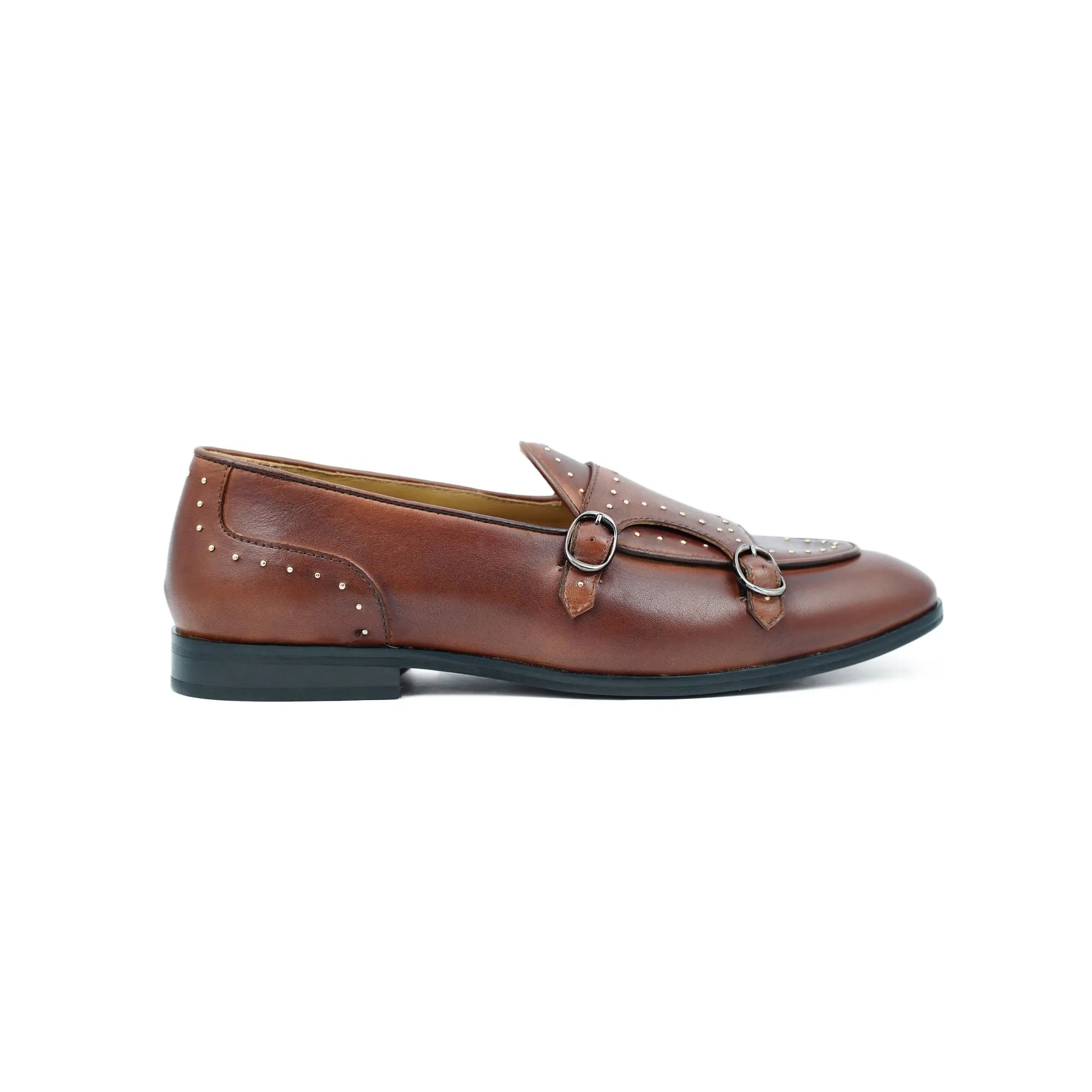 Studded Belgian Monk Straps