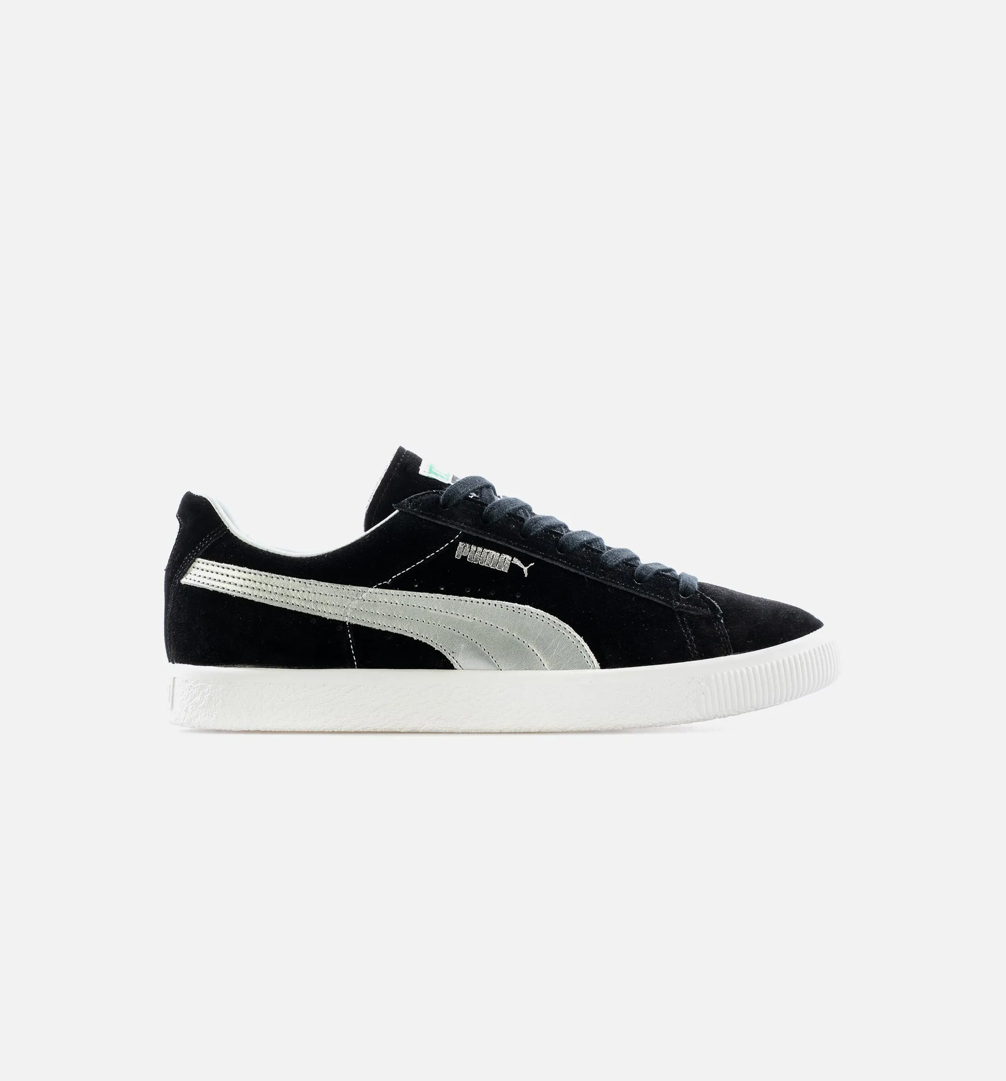 Suede Vintage Made In Japan Black Silver Mens Lifestyle Shoe - Black Silver