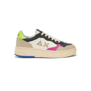 SUN68 BIG BASKET BLACK/OFF WHITE SNEAKERS FOR MEN