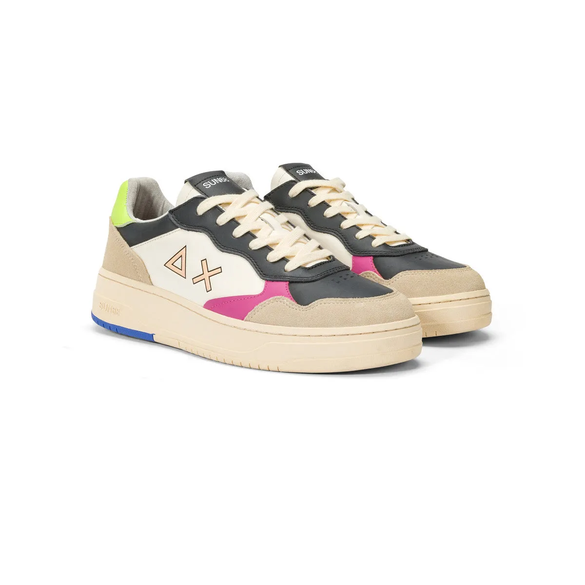 SUN68 BIG BASKET BLACK/OFF WHITE SNEAKERS FOR MEN
