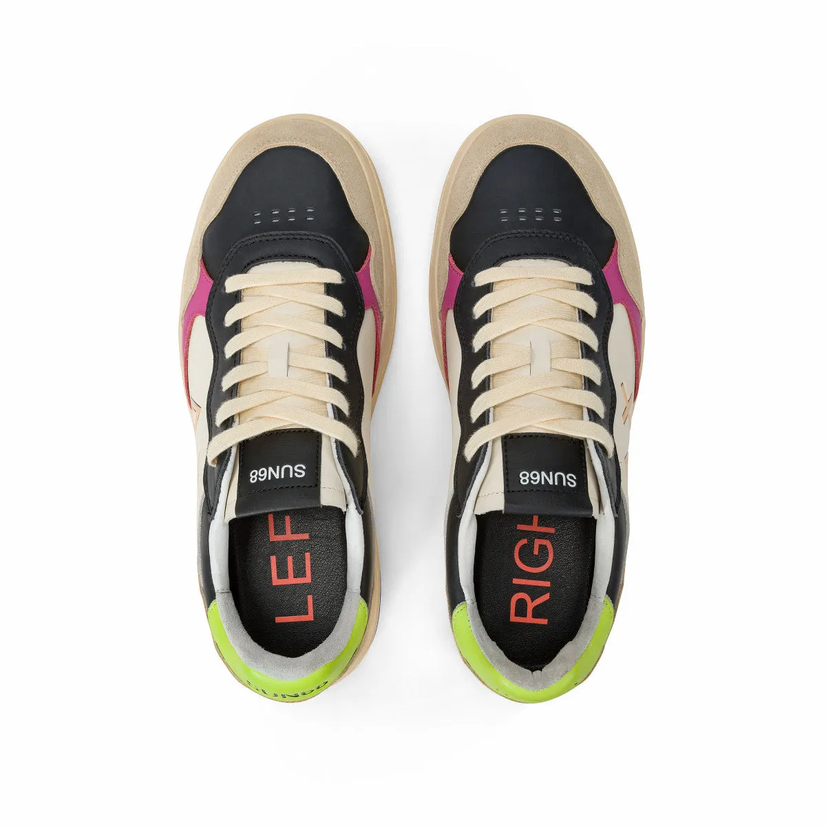 SUN68 BIG BASKET BLACK/OFF WHITE SNEAKERS FOR MEN