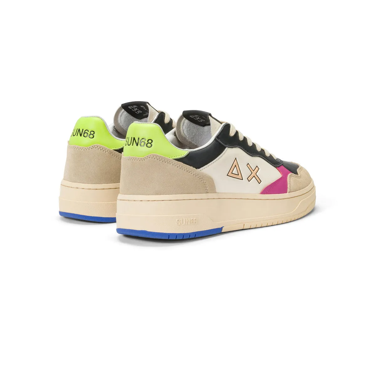 SUN68 BIG BASKET BLACK/OFF WHITE SNEAKERS FOR MEN