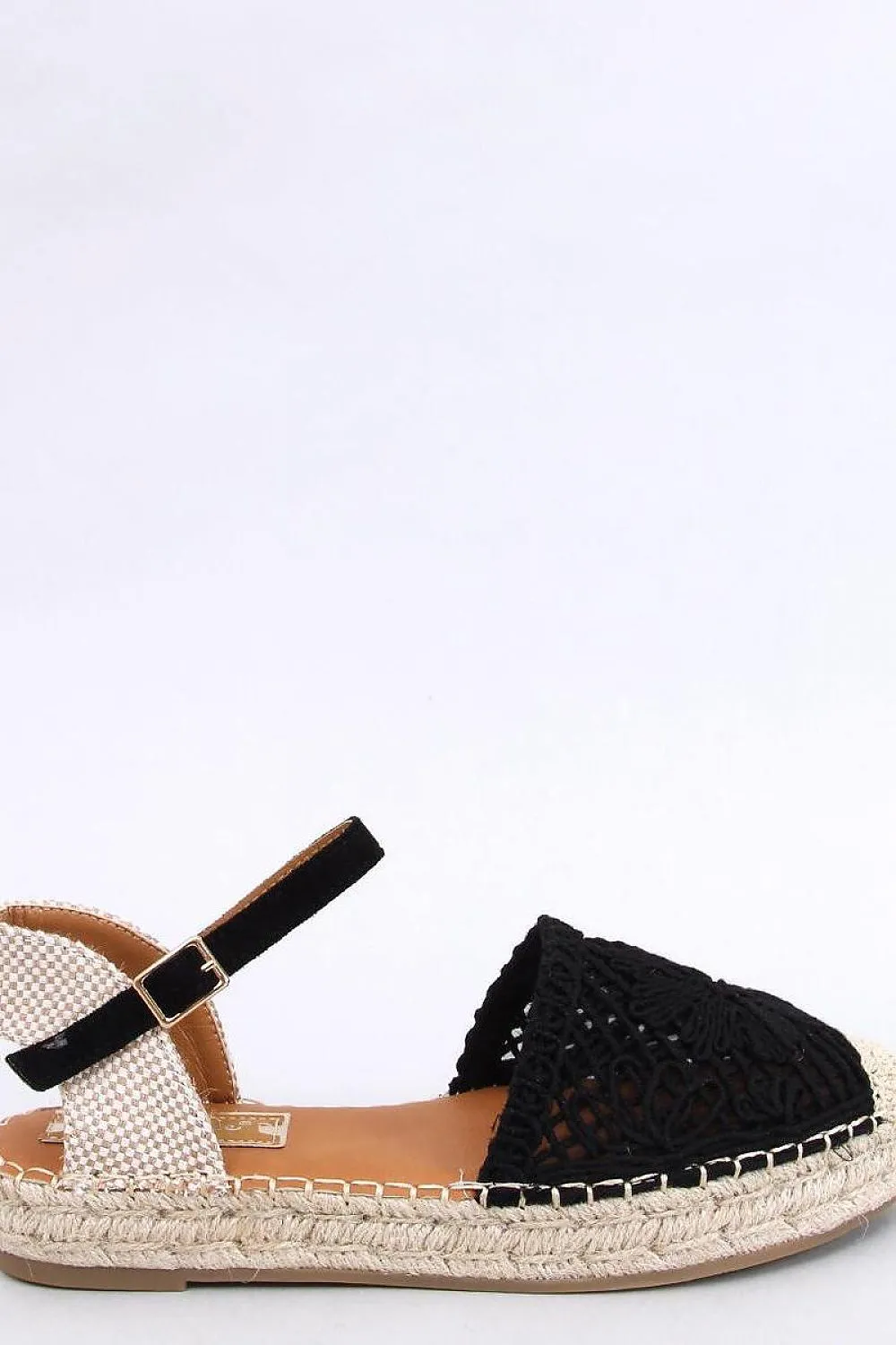 TEEK - Black Bloom Knit Espadrilles Sandals