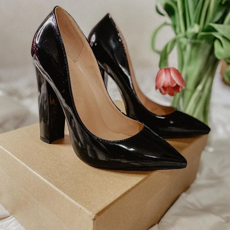 TEEK - Point Toe Block Pumps