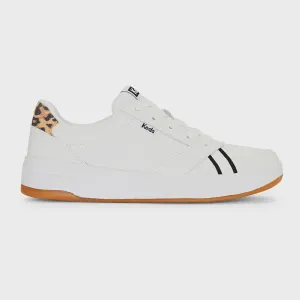 The Court Leather - White Leopard