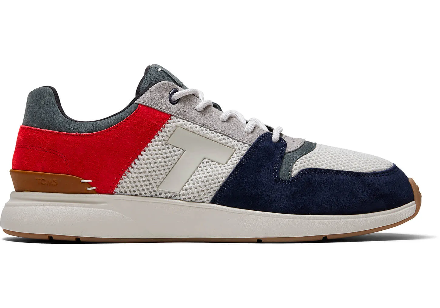 TOMS Mens Arroyo Suede Trainers - Red / Blue