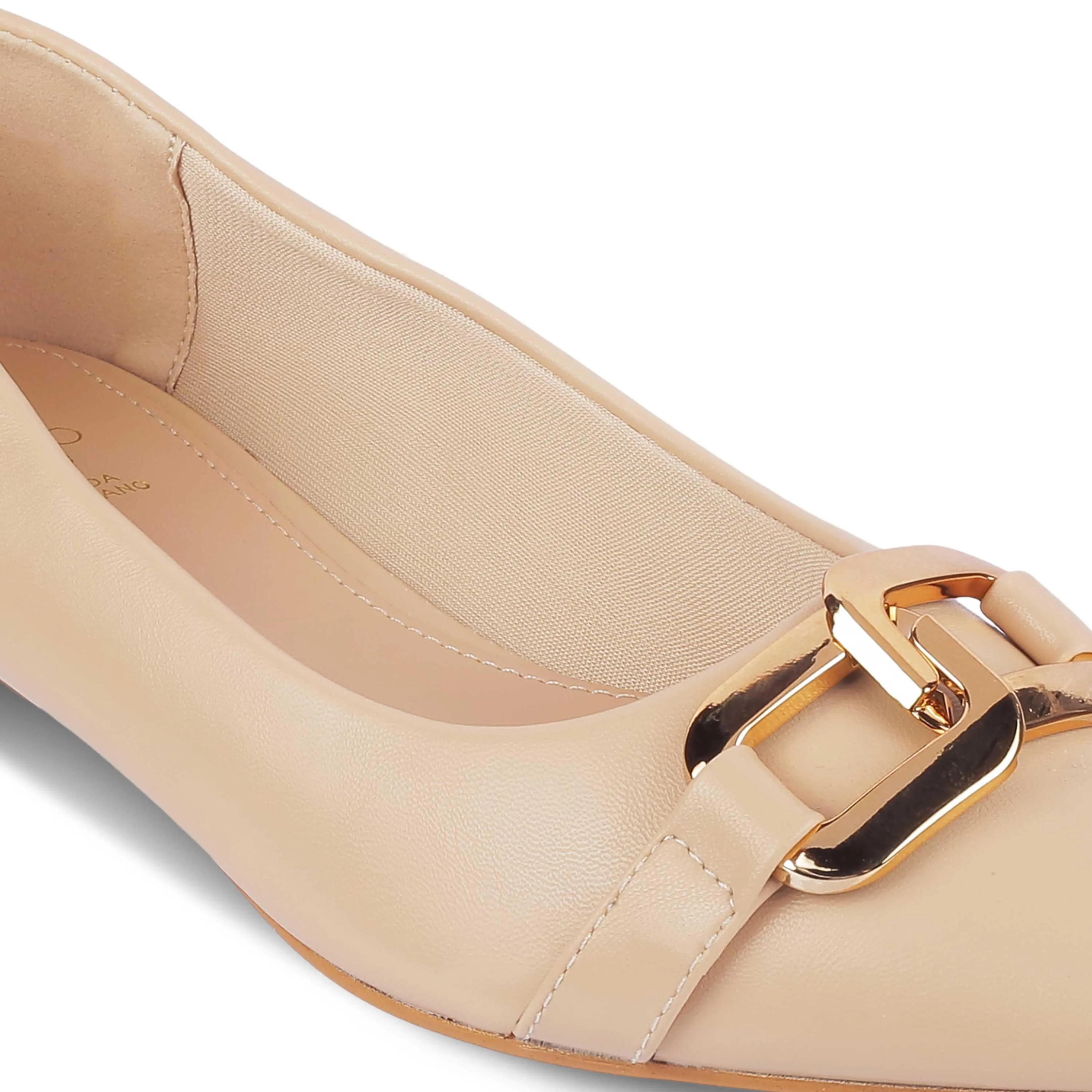 Tresmode Champs Beige Women's Dress Ballerinas