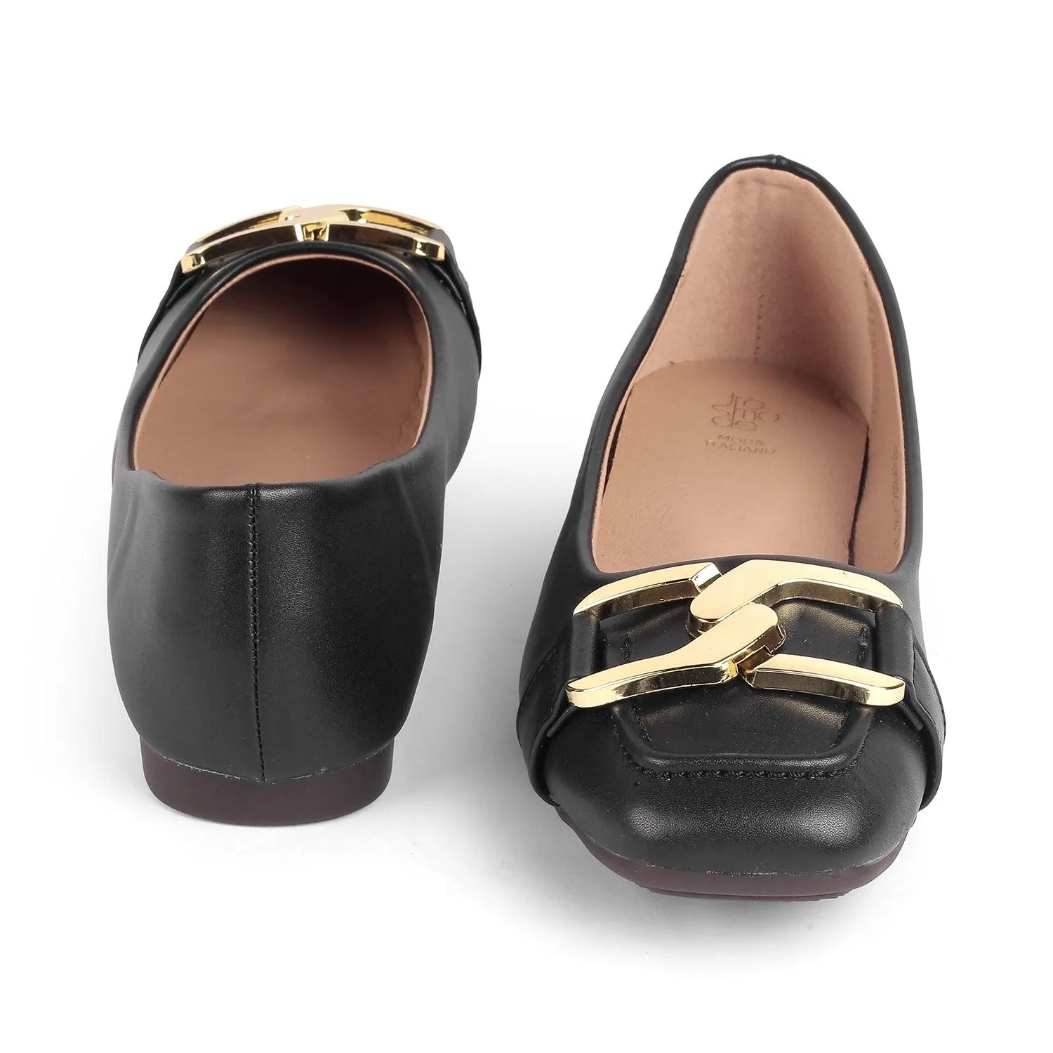 Tresmode Pici Black Women's Dress Ballerinas