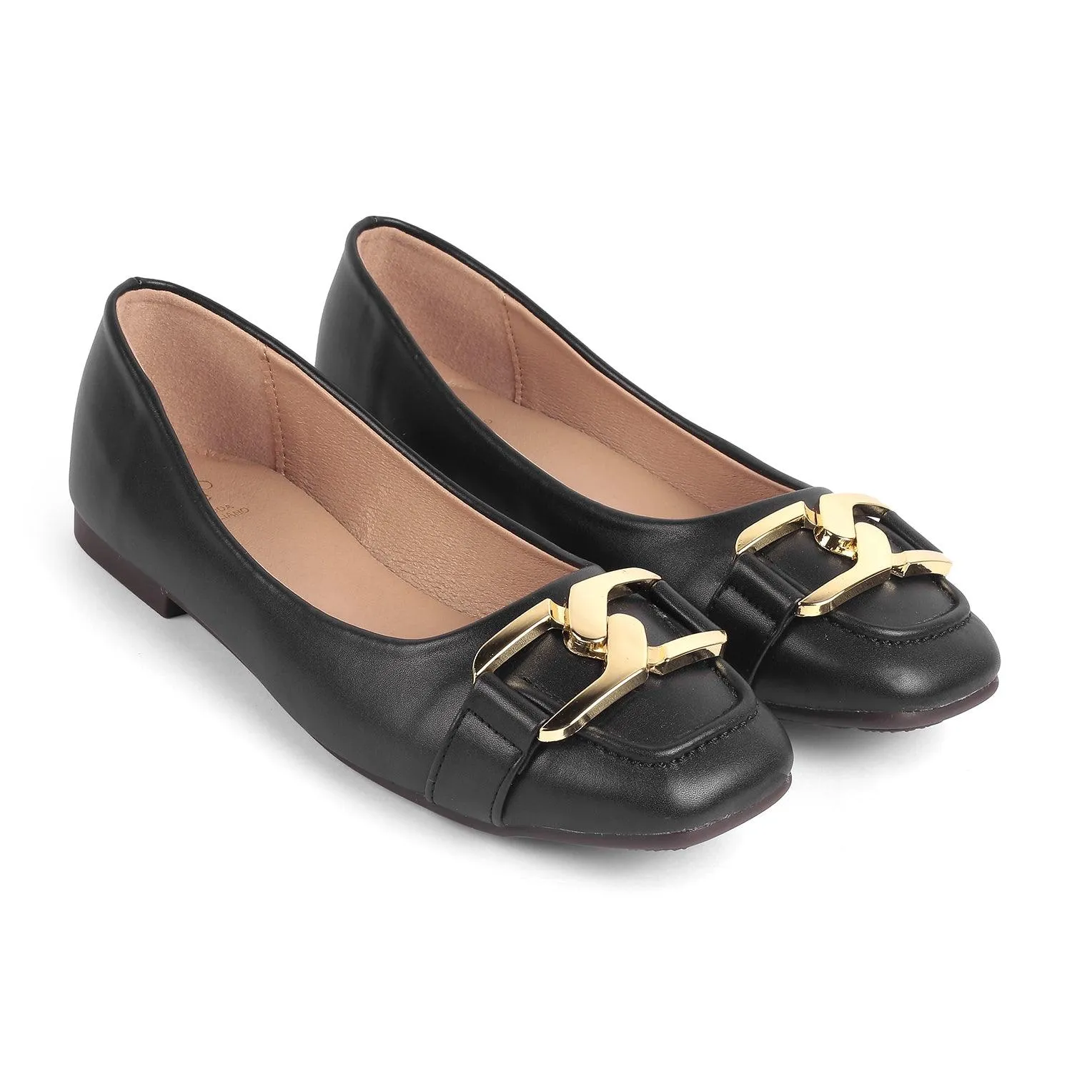 Tresmode Pici Black Women's Dress Ballerinas