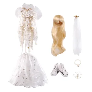 UCanaan BJD Dolls Clothes Set of 1/3 BJD Dolls Wigs Shoes Socks Accessories Full Set for 24inch 60cm BJD Dolls-Dolores