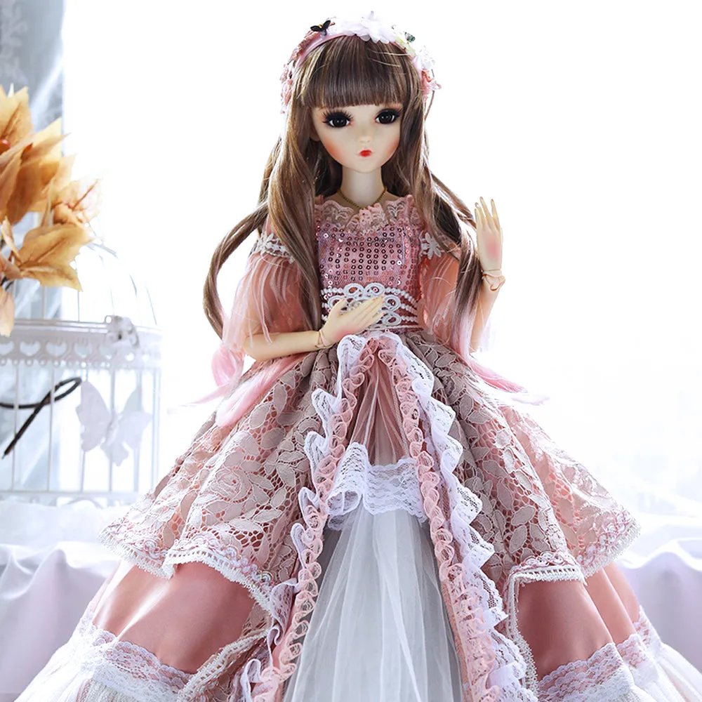 UCanaan BJD Dolls Clothes Set of 1/3 BJD Dolls Wigs Shoes Socks Accessories Full Set for 24inch 60cm BJD Dolls-Felicia