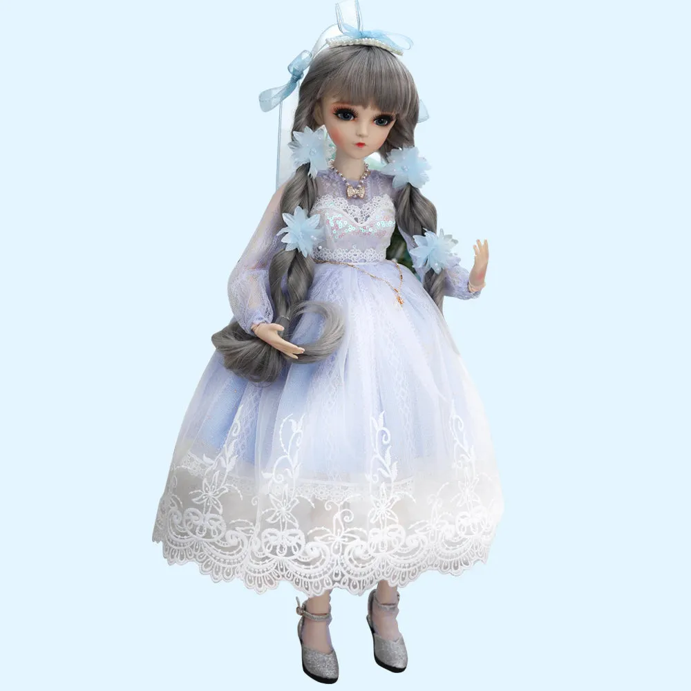 UCanaan BJD Dolls Clothes Set of 1/3 BJD Dolls Wigs Shoes Socks Accessories Full Set for 24inch 60cm BJD Dolls-Hill