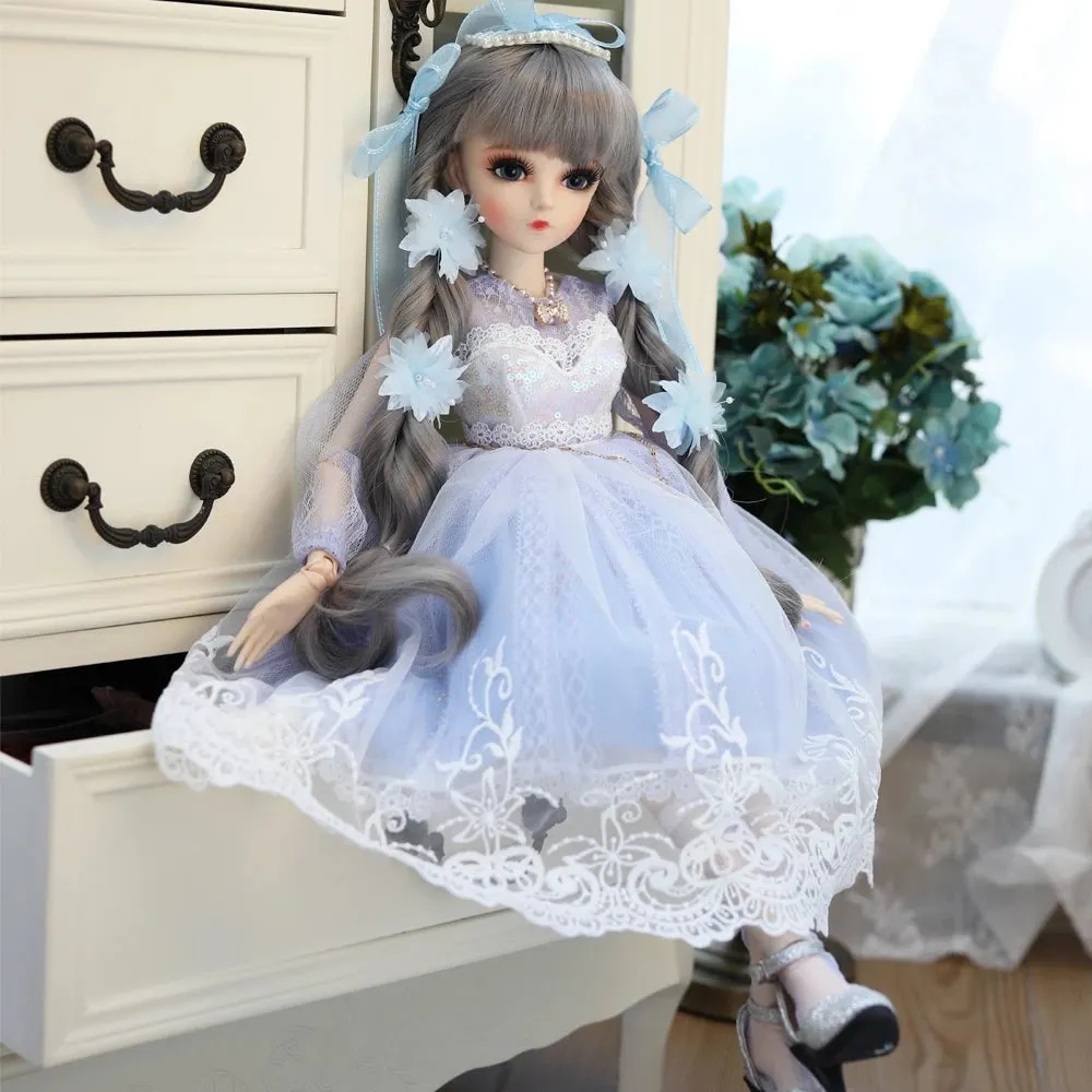 UCanaan BJD Dolls Clothes Set of 1/3 BJD Dolls Wigs Shoes Socks Accessories Full Set for 24inch 60cm BJD Dolls-Hill