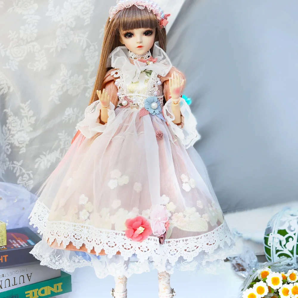 UCanaan BJD Dolls Clothes Set of 1/3 BJD Dolls Wigs Shoes Socks Accessories Full Set for 24inch 60cm BJD Dolls-Lilei