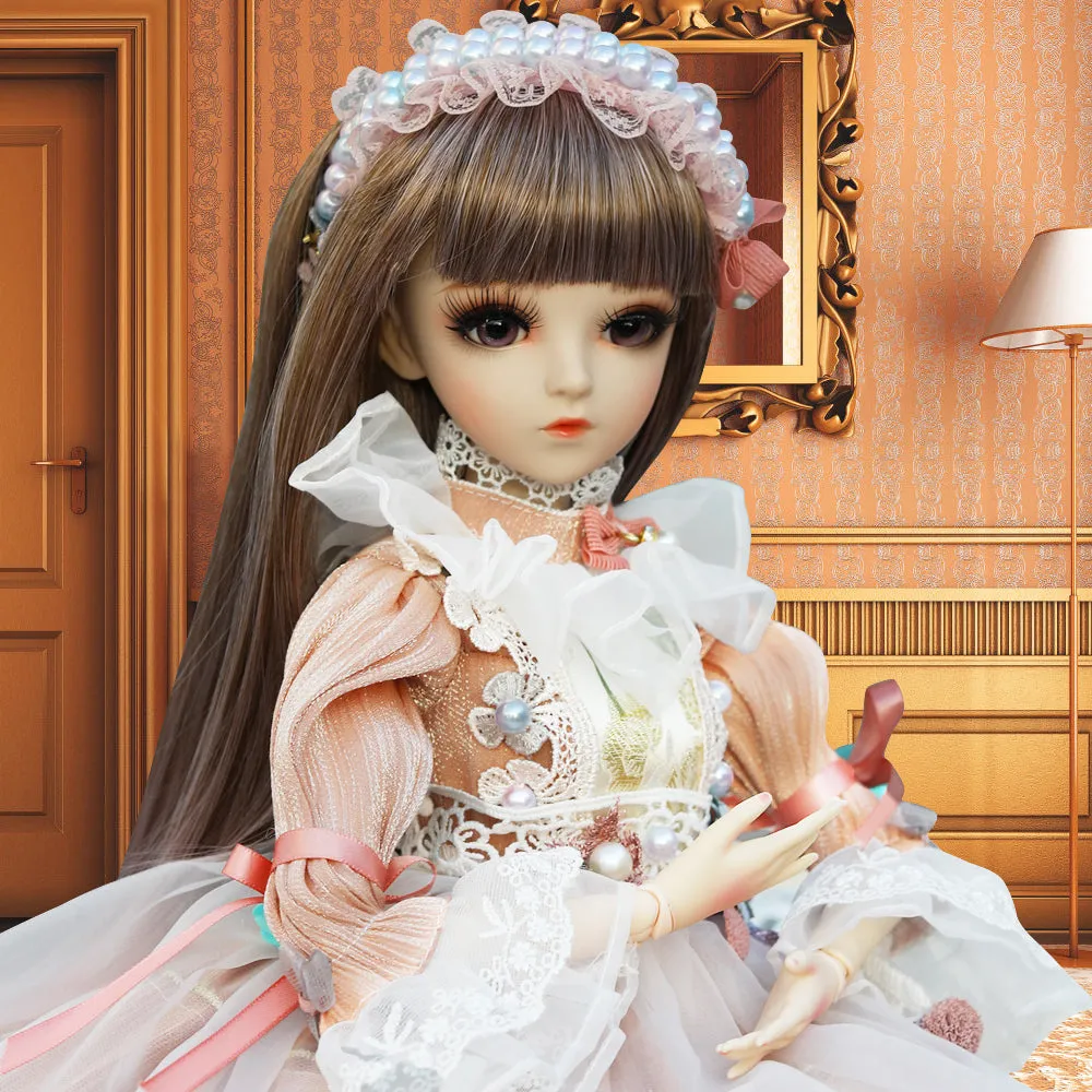UCanaan BJD Dolls Clothes Set of 1/3 BJD Dolls Wigs Shoes Socks Accessories Full Set for 24inch 60cm BJD Dolls-Lilei