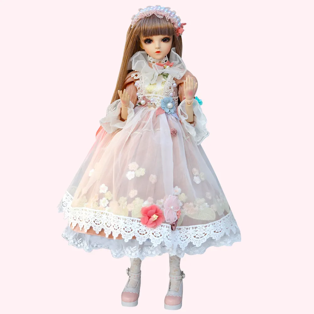 UCanaan BJD Dolls Clothes Set of 1/3 BJD Dolls Wigs Shoes Socks Accessories Full Set for 24inch 60cm BJD Dolls-Lilei