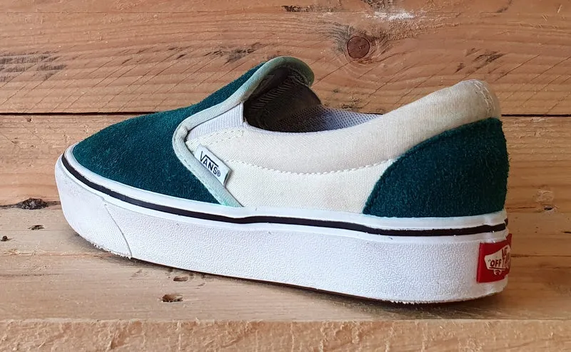 Vans Off The Wall Low Suede Trainers UK3/US5.5/EU35 500664 Green/Teal/White