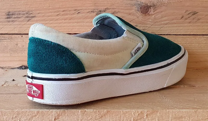 Vans Off The Wall Low Suede Trainers UK3/US5.5/EU35 500664 Green/Teal/White