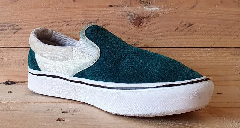 Vans Off The Wall Low Suede Trainers UK3/US5.5/EU35 500664 Green/Teal/White