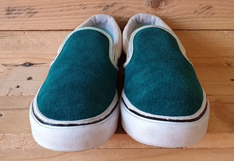 Vans Off The Wall Low Suede Trainers UK3/US5.5/EU35 500664 Green/Teal/White
