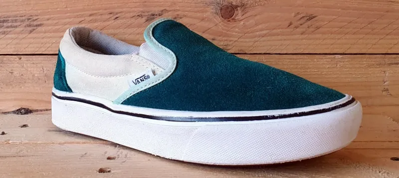 Vans Off The Wall Low Suede Trainers UK3/US5.5/EU35 500664 Green/Teal/White