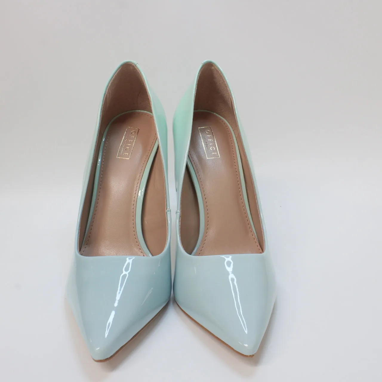 Womens Office Harlem Point Court Shoe Blue Ombre Patent Leather