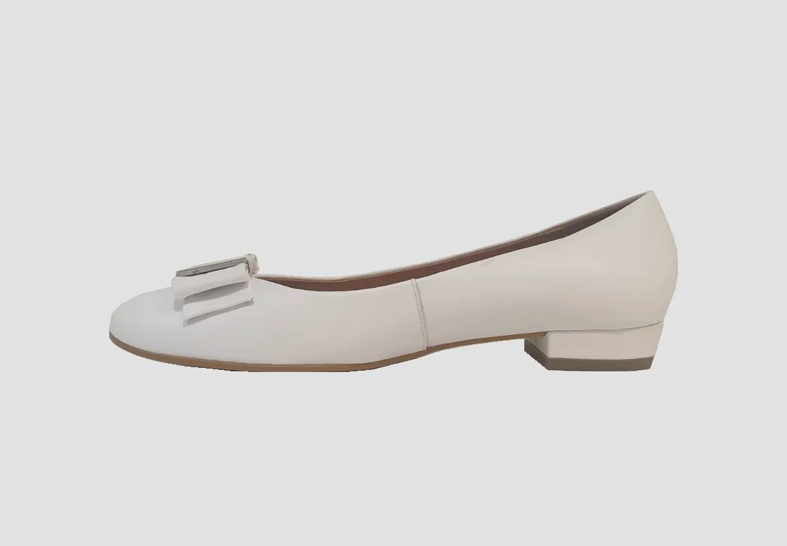 Wonders A-2602 White Leather Sauvage Blanco Flats Made In Spain