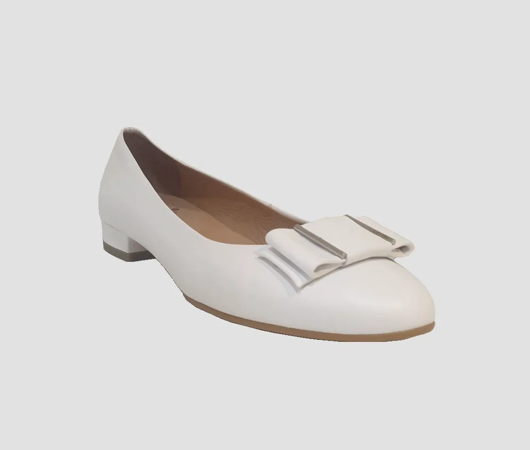 Wonders A-2602 White Leather Sauvage Blanco Flats Made In Spain