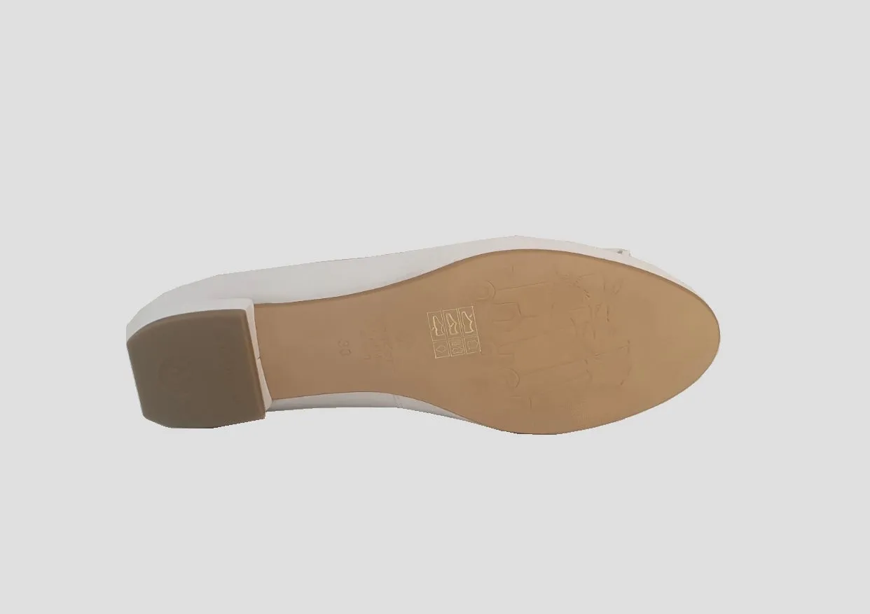 Wonders A-2602 White Leather Sauvage Blanco Flats Made In Spain